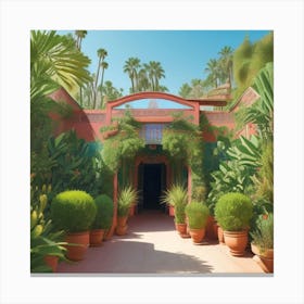 Jardin Majorelle Morocco Vintage 1 Canvas Print