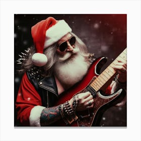 Heavy metal Santa Canvas Print