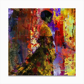 Woman In Yellow Dress Canvas Print