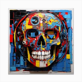 'Robot Skull' 2 Canvas Print