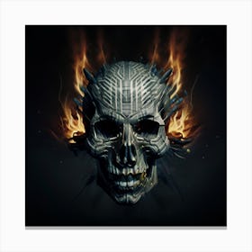 Skull Of Fire Canvas Print