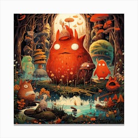 Trolls In The Forest Canvas Print