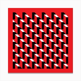 Houndstooth RED background Canvas Print
