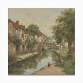 Village In France Canvas Print