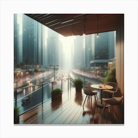 Modern City View Canvas Print