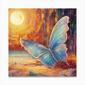 Butterfly At Sunset 9 Canvas Print