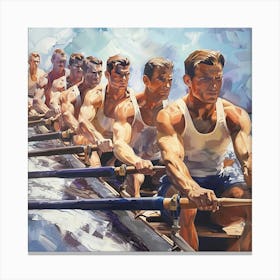 Rowing Men 1 Canvas Print