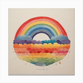 Rainbow Art Painting Canvas Print