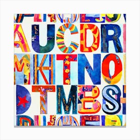 Colorful Alphabets Canvas Print