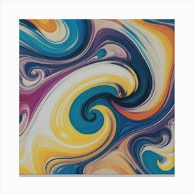 Swirl Liquid Pattern Art Print 1 Canvas Print