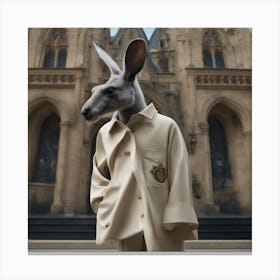 Rabbit In A Suit Canvas Print