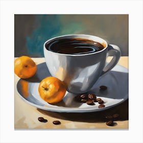 Coffee And Oranges Canvas Print