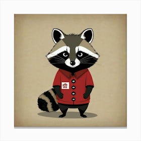 Japanese Raccoon 2 Canvas Print