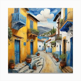 Greece Street Canvas Print