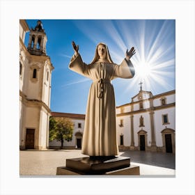 Statue Of St Mary Canvas Print