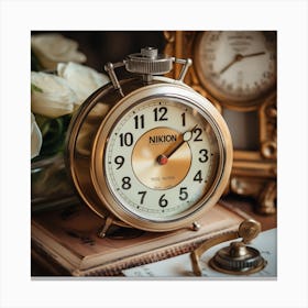 Vintage Alarm Clock Canvas Print