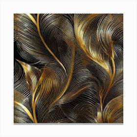 Gold Feathers 10 Canvas Print