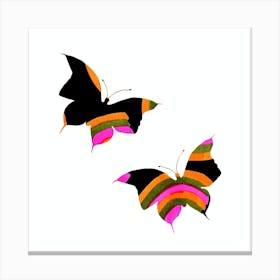 Butterflies Rainbow2 Canvas Print