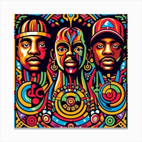 A Tribe Called Quest Art: This artwork is inspired by the influential hip hop group A Tribe Called Quest, who are known for their innovative and socially conscious music. The artwork shows a collage of the group’s members and album covers, as well as some of their iconic lyrics and messages. The artwork also uses a bright and colorful palette, reflecting the group’s upbeat and positive vibe. This artwork is perfect for fans of A Tribe Called Quest or hip hop culture, and it can be placed in a kitchen, dining room, or lounge. 3 Canvas Print