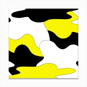 Yellow And Black Canvas Print