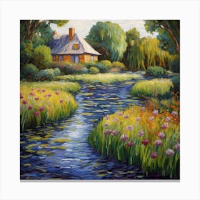 Canvas Knitwork: Garden Haven Canvas Print