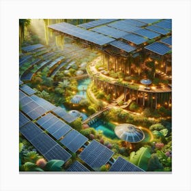 Futuristic Solar City Canvas Print