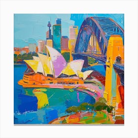 Abstract Travel Collection Sydney Australia 7 Canvas Print