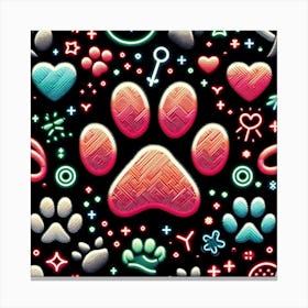 Paw Pattern 1 Canvas Print