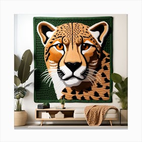 Cheetah Head Bohemian Wall Art 3 Canvas Print