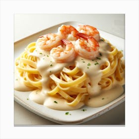 Shrimp Pasta Canvas Print