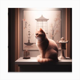 Cat In A Room Canvas Print