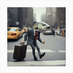 Big city fish Canvas Print