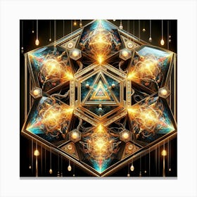 Geometric Hexagram Canvas Print