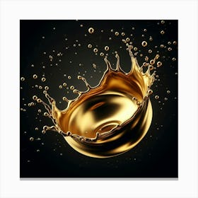 Gold Splash Canvas Print