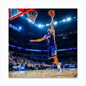 Court Arena Sport Basketball Professional Game Net Ball Point Action Background Man Prof (9) Canvas Print