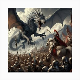 Battle Of The Dragons Canvas Print