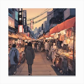 Night Market Canvas Print