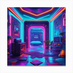Neon Room Canvas Print