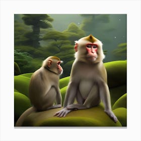 DOS JUNGLE MONKEYS Canvas Print