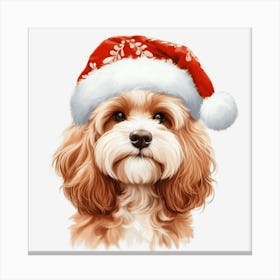 Santa Claus Dog 4 Stampe su tela