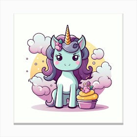 Cute Unicorn 415 Canvas Print