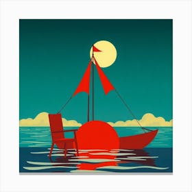 Sailboat On The Water Canvas Print