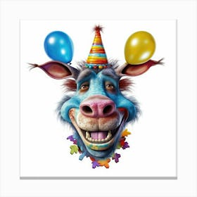 Donkey Birthday Canvas Print