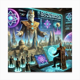 A Depiction Of A Dimensional Governor Administerin Canvas Print