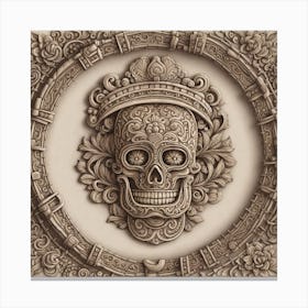 Day Of The Dead Skull 121 Canvas Print