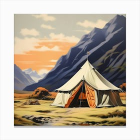 Tent In The Mountains Canvas Print