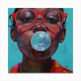 Bubblegum Girl Canvas Print