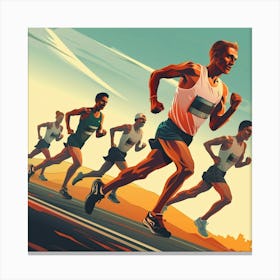 Marathon Runners 3 Canvas Print