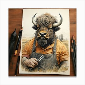 Bison 17 Canvas Print