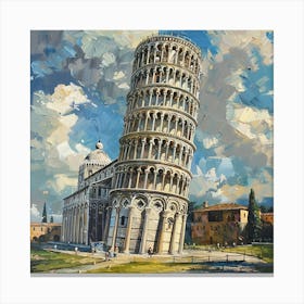 Leaning Tower Of Pisa Canvas Print